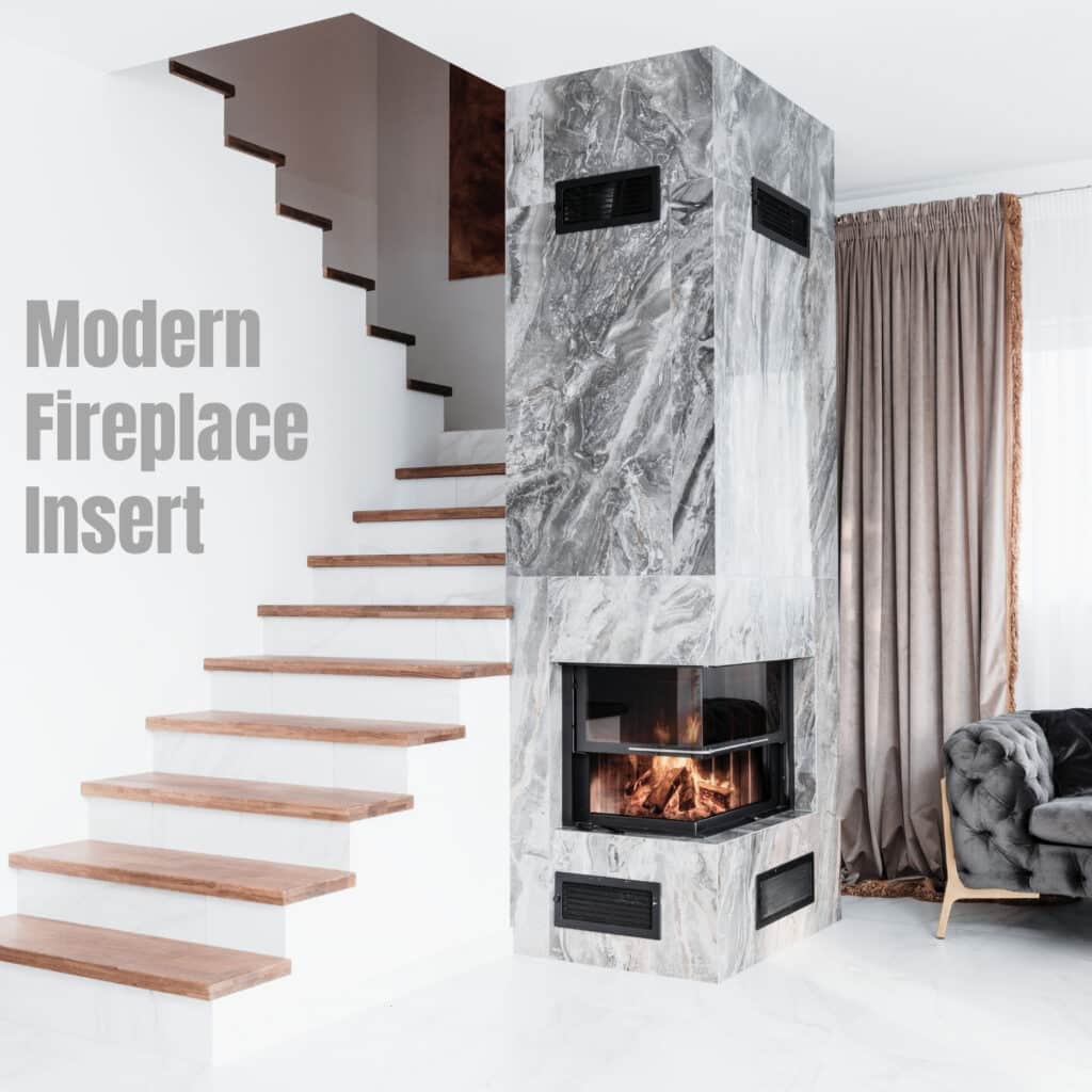 modern fireplace insert design