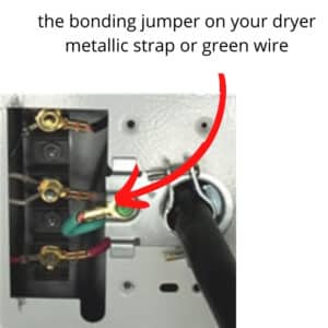 the bonding jumper on your dryer