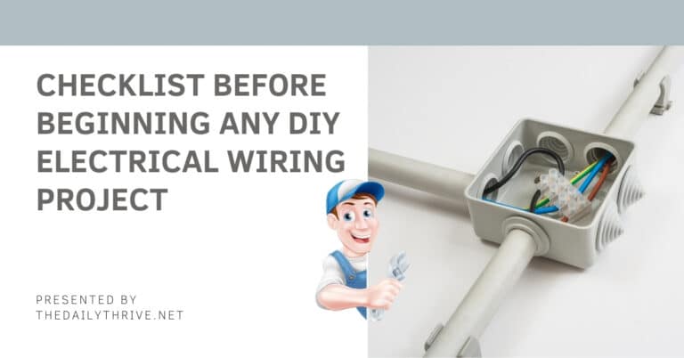 Checklist Before Beginning Any DIY Electrical Wiring Project